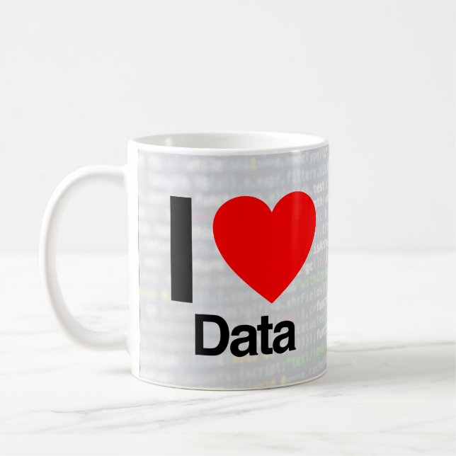 i kärlek data kaffemugg (Vänster)