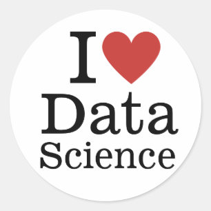 I ❤️ Kärlek Data Science (för anställda) ANPASSNIN Runt Klistermärke