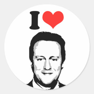 I Kärlek David Cameron Runt Klistermärke