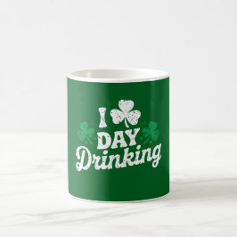 I Kärlek Day Drinking Funny St patrick's day Irish Kaffemugg