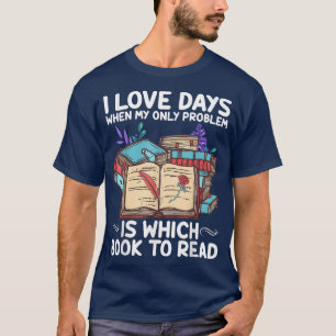 I Kärlek Days Reading Bokar, Bok Älskare dagen T Shirt