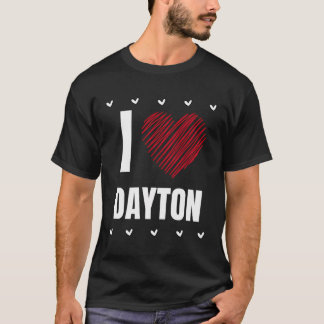 I Kärlek Dayton First Namn Coola Heart Funny Perso T Shirt