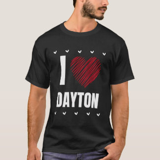 I Kärlek Dayton First Namn Coola Heart Funny Perso T Shirt