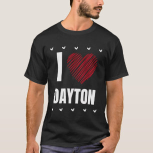 I Kärlek Dayton First Namn Coola Heart Funny Perso T Shirt