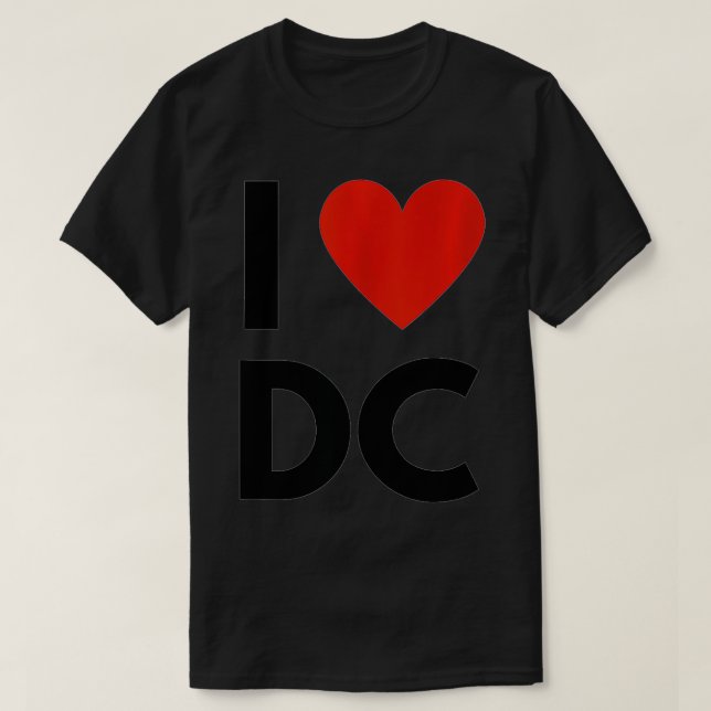 I Kärlek DC Heart District Columbia Kärlek Fläkt A T Shirt (Design framsida)
