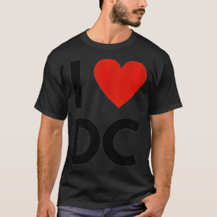 I Kärlek DC Heart District Columbia Kärlek Fläkt A T Shirt