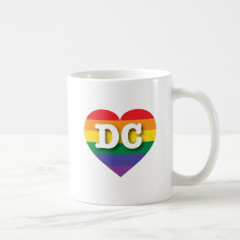 I Kärlek DC Rainbow Heart Kaffemugg