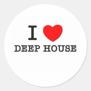 I Kärlek Deep House Runt Klistermärke