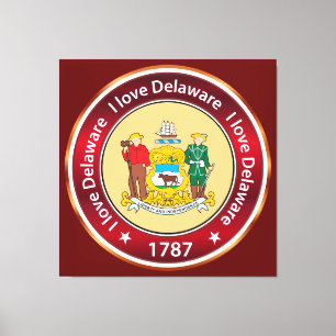 I kärlek Delaware Canvastryck