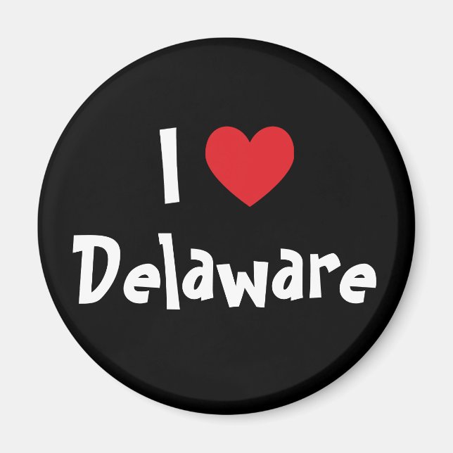 I Kärlek Delaware Magnet (Framsidan)