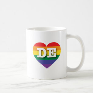 I Kärlek Delaware Rainbow Heart Kaffemugg