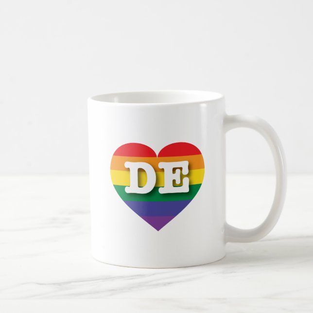 I Kärlek Delaware Rainbow Heart Kaffemugg (Höger)