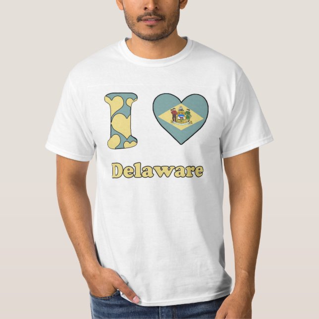 I kärlek Delaware Tee Shirt (Framsida)