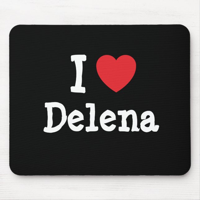 I kärlek Delena hjärta T-Shirt Musmatta (Framsidan)