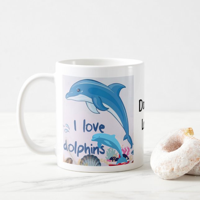 I kärlek delfiner och delfiner Älskare Kaffemugg (Skapare uppladdad)