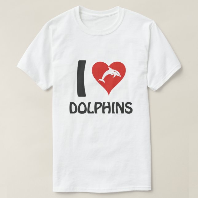 I kärlek-delfiner t shirt (Design framsida)
