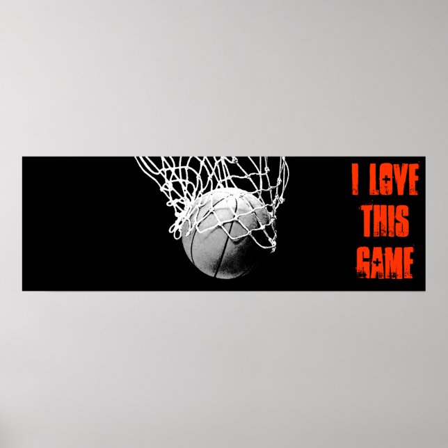 I Kärlek - Den här matchen - Basketball Panoramic  Poster (Framsidan)