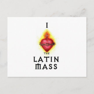 I KÄRLEK den latinska massan Helig Heart of Jesus Vykort