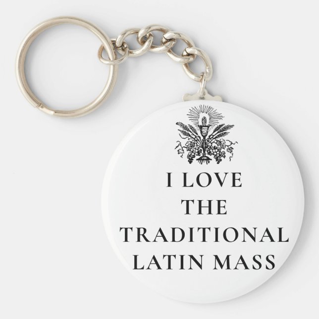 I KÄRLEK DEN TRADITIONELLA RELIGIÖSAN FÖR LATINMAS NYCKELRING (Framsidan)