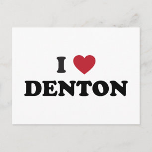 I Kärlek Denton Texas Vykort