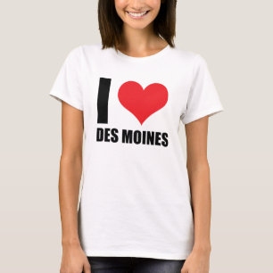 I kärlek Des Moines T Shirt