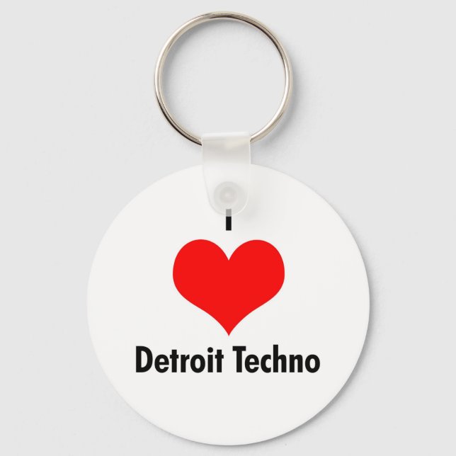 I kärlek detroit techno nyckelring (Framsida)