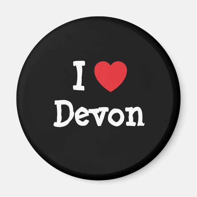 I kärlek Devon anpassningsbar personlig Magnet (Framsidan)