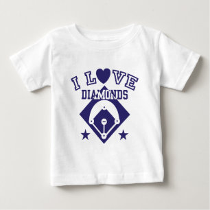 I Kärlek Diamonds Baseball Tröja