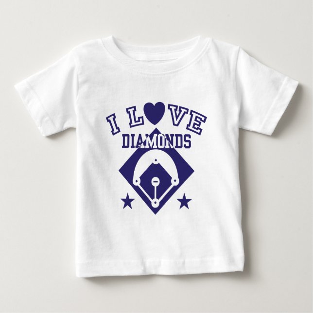 I Kärlek Diamonds Baseball Tröja (Framsida)