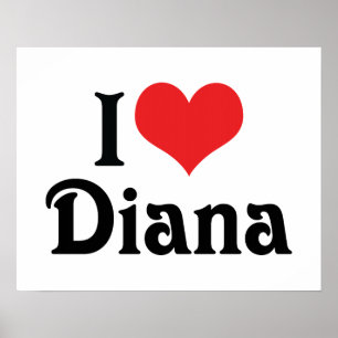 I Kärlek Diana Poster