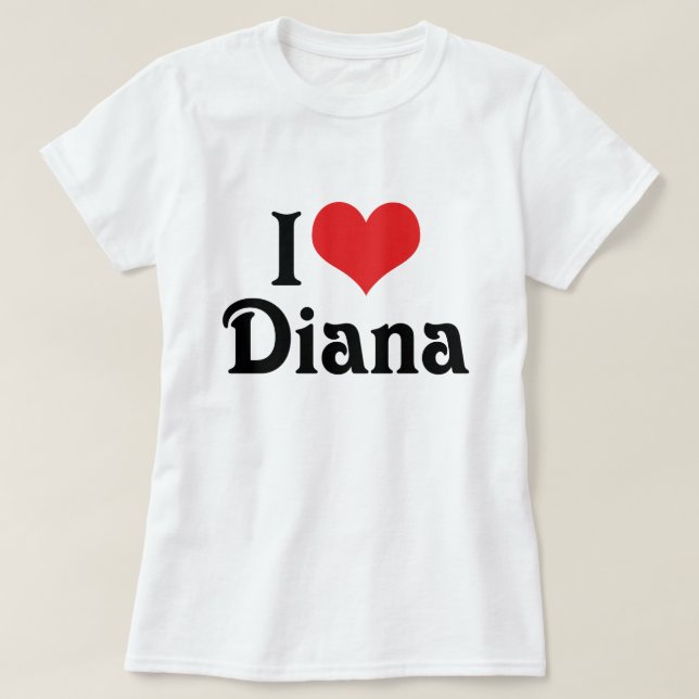 I Kärlek Diana T-shirt (Design framsida)