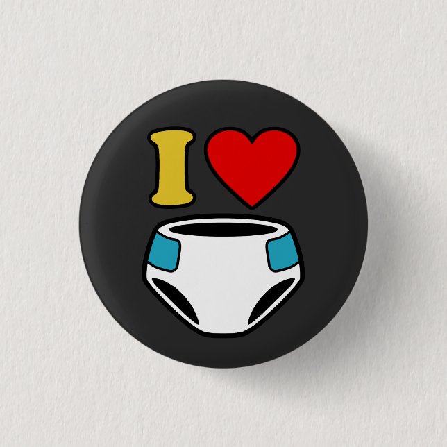 I KÄRLEK DIAPERS KNAPP (Framsida)