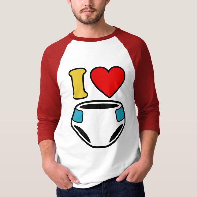 I KÄRLEK DIAPERS T-Shirt (Framsida)