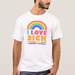 I Kärlek Dickerar runt Roligt Fantasy-fotbollsutka T Shirt