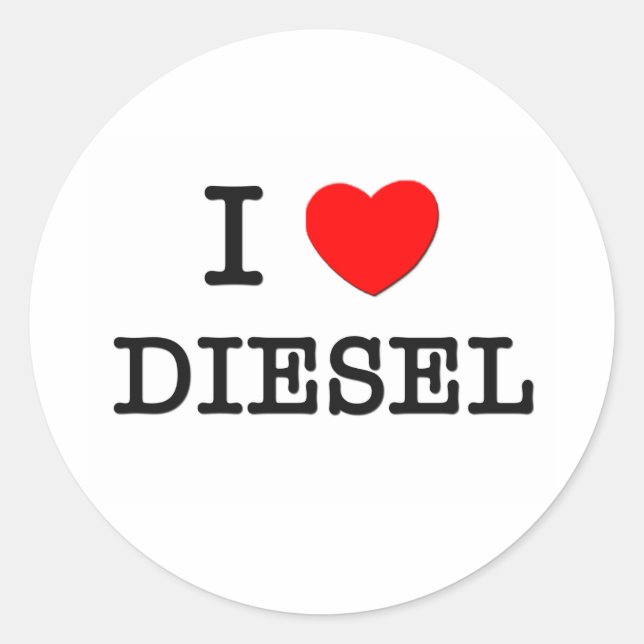 I Kärlek Diesel Runt Klistermärke (Framsida)