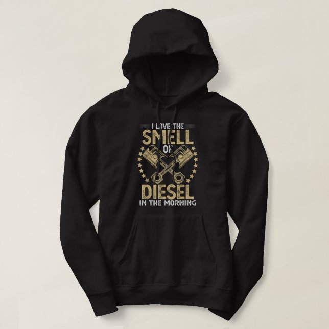 I Kärlek, Diesel Smell i Morgonfunny Tr Hoodie (Design framsida)