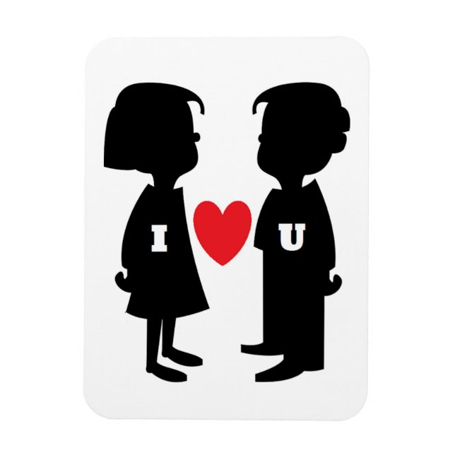 "I KÄRLEK DIG" BOY OCH GIRL MAGNET (Vertikal)