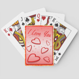 I Kärlek dig med Hearts Rosa Background Kortlek