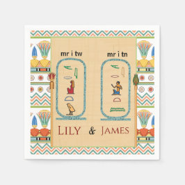 I Kärlek dig på egyptiska Hieroglyphics Cartouche Pappersservett