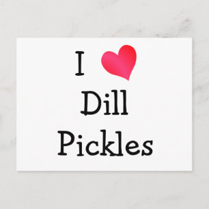 I Kärlek Dill Pickles Vykort