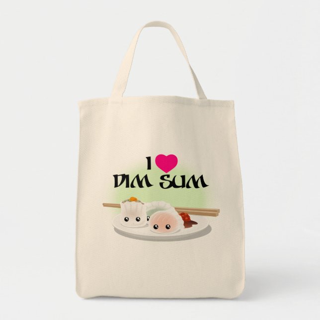 I Kärlek Dim Sum Livsmedel Tote Bag Tygkasse (Framsidan)