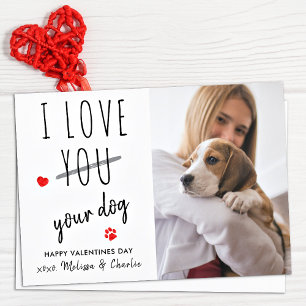 I Kärlek din Hund, Valentines day Pet-foto Julkort