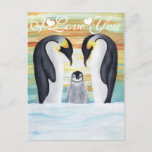 I Kärlek Din Penguin-familj med Baby Penguin