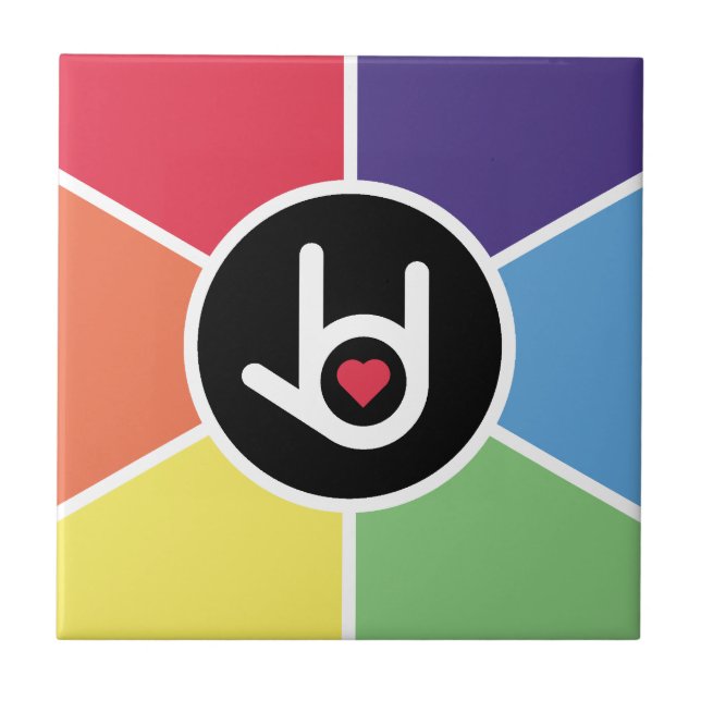 I Kärlek din regnbåge Kakelplatta (Framsidan)