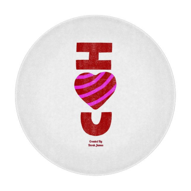 I Kärlek, din runda skärningspanel 30,4 cm (Framsidan)