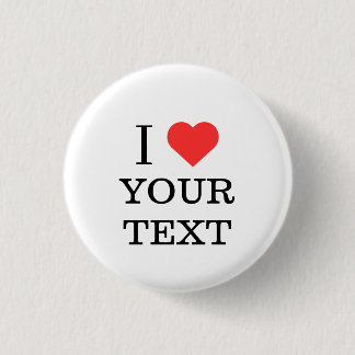 I Kärlek DIN TEXT Personlig Namn Heart-knapp Knapp
