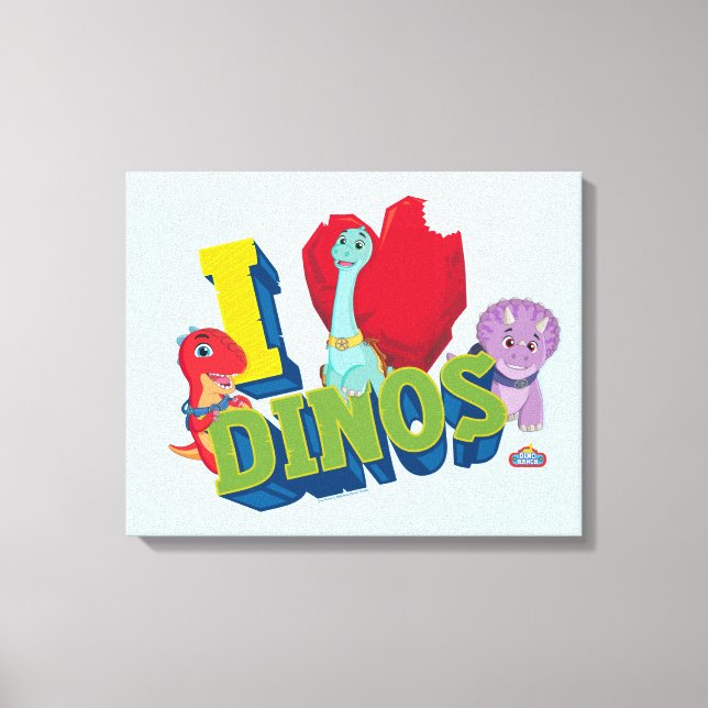 I Kärlek Dinos | Dino Ranch Canvastryck (Framsida)