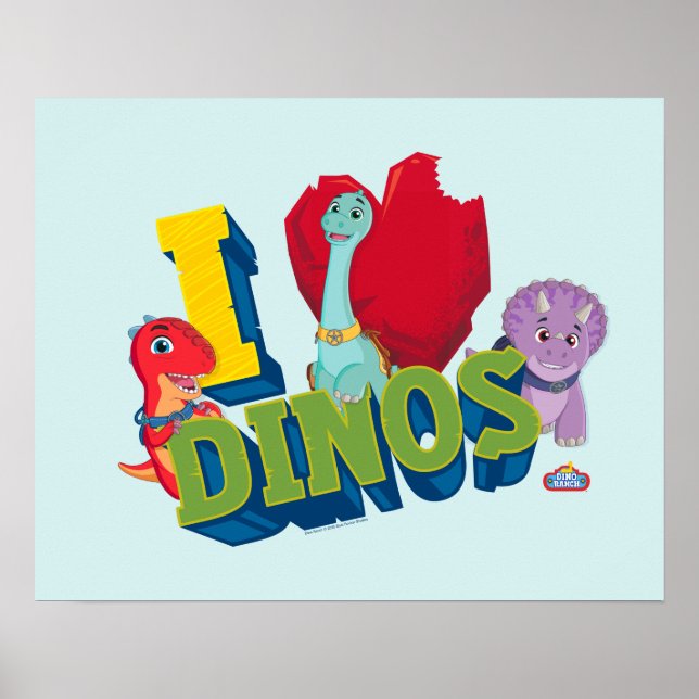 I Kärlek Dinos | Dino Ranch Poster (Framsidan)
