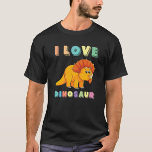 I Kärlek Dinosaur Dinosaurs Dino Triceratops T Shirt