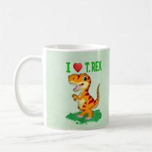 I Kärlek dinosaurier, roligt design ... Kort Kaffemugg